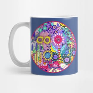 Double Sunflower Abstract Mug